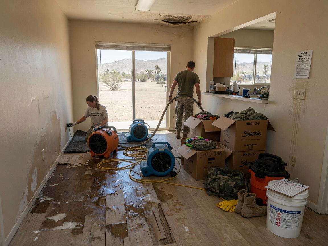 Military PCS Move-Out: Handling Water Damage in Base Housing Before Inspection